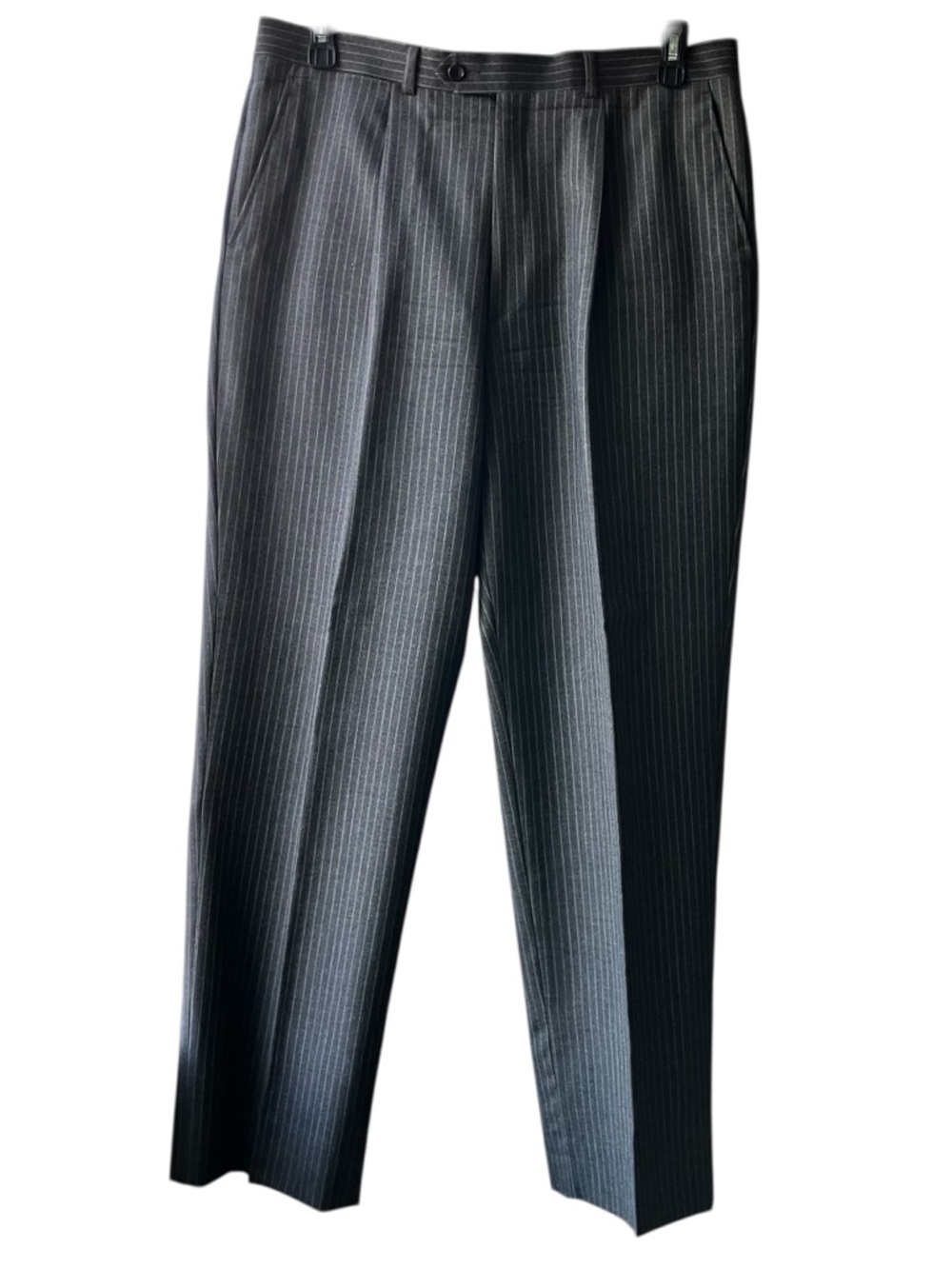 🩶Ideal by Zanetti Men’s Pinstripe Gray and Tan Dress Pants- Size 36
